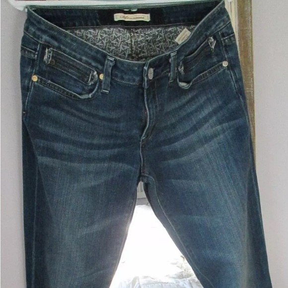 Anoname' Jeans Regular 12 Size 29 Straight Leg slight Flare Logo Pockets Stretch - Picture 2 of 9
